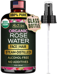 Ella & Eden botella de agua de rosas para rostro con hidratación suave