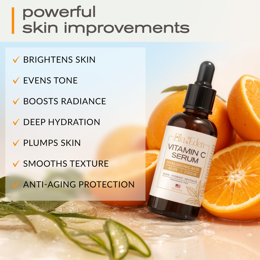 Ella & Eden Vitamin C Serum fragrance-free label for sensitive skin
