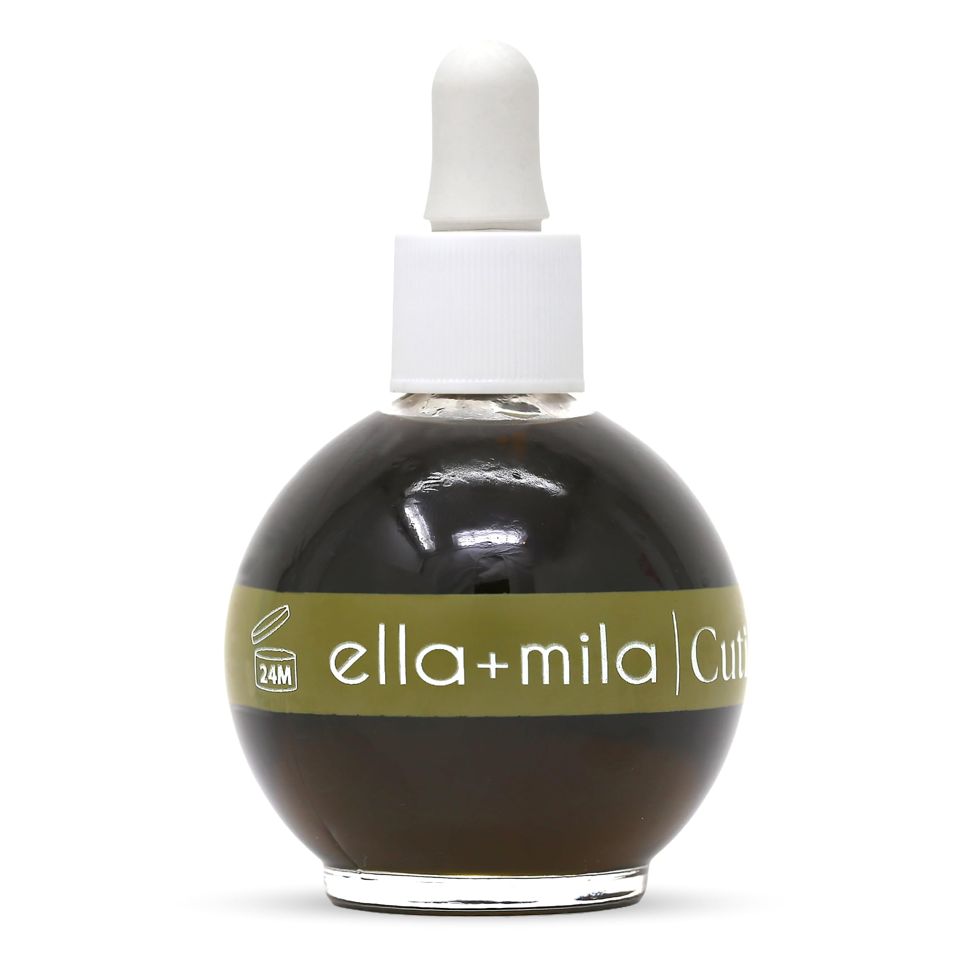 ella-mila Nail Cuticle Oil bottle for deep hydration of dry cuticles.
