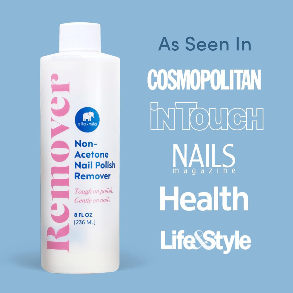 ella-mila nail polish remover on nails—nourishing feel during polish change