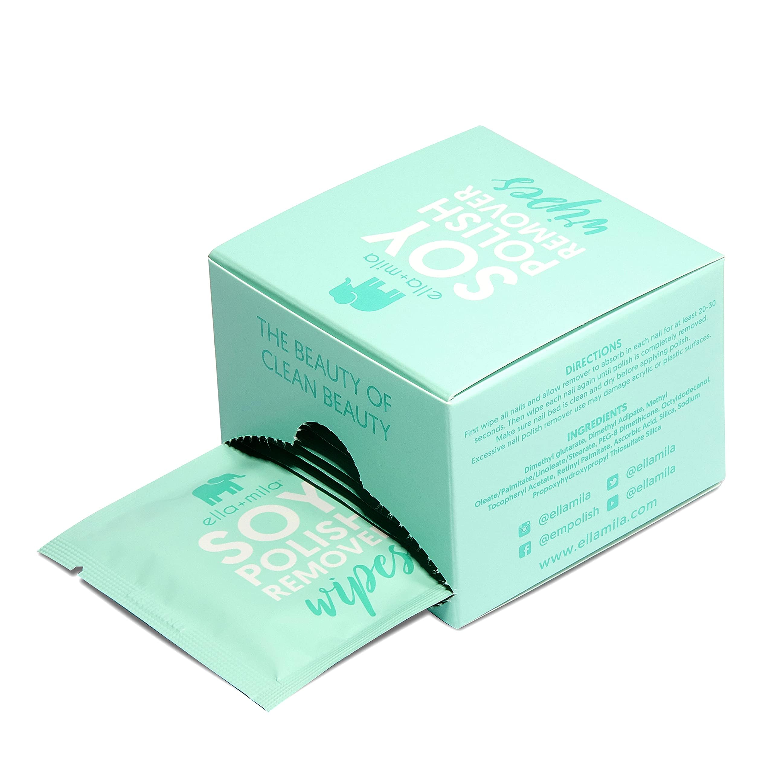 Ella+mila: toallitas sin acetona para quitar esmalte con suavidad