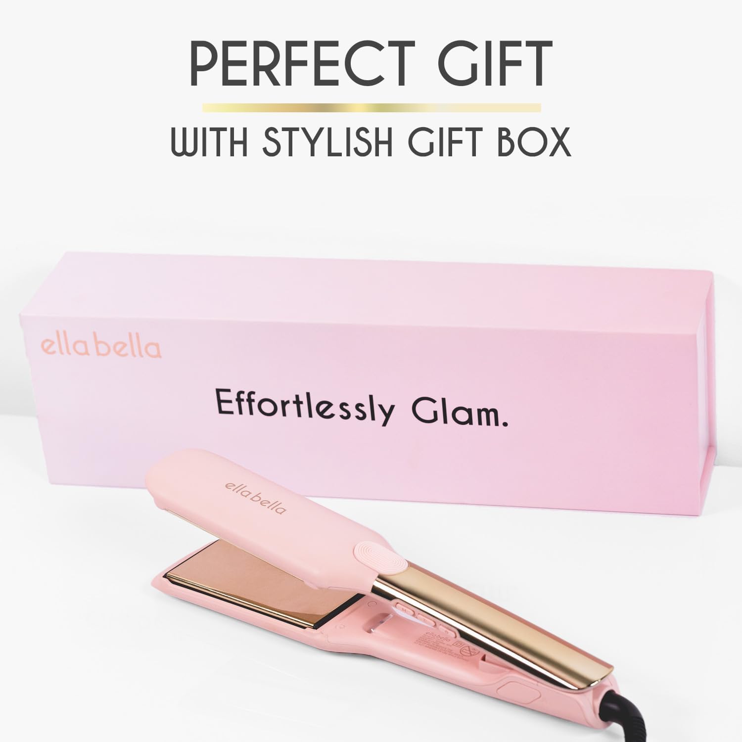Ella Bella Titanium Flat Iron auto shut-off for peace of mind.