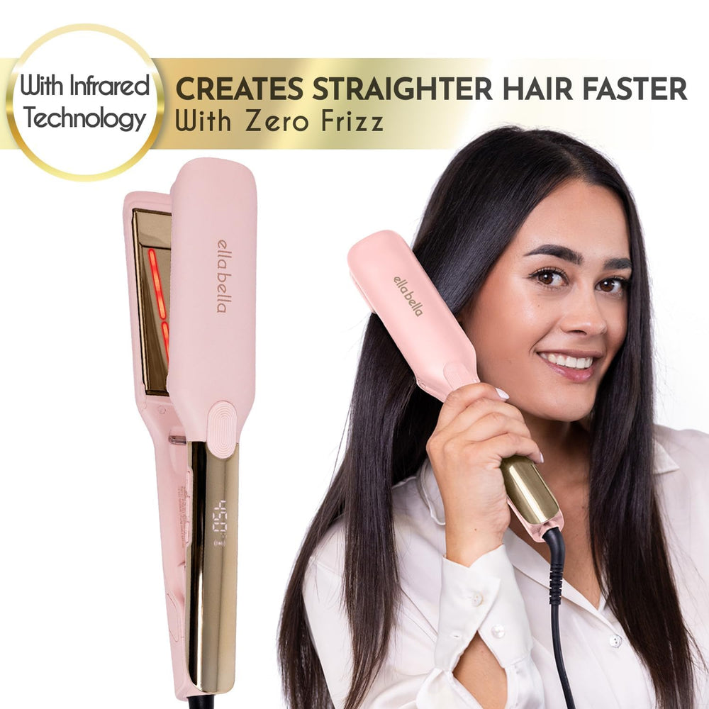 Ella Bella Titanium Flat Iron dual voltage for worldwide styling.