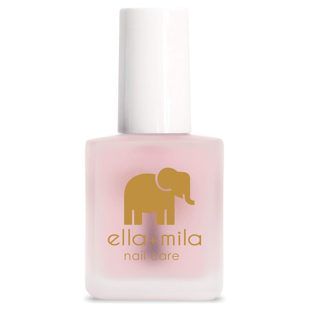 Ella Mila bare nail with glossy clear coat ready to seal.