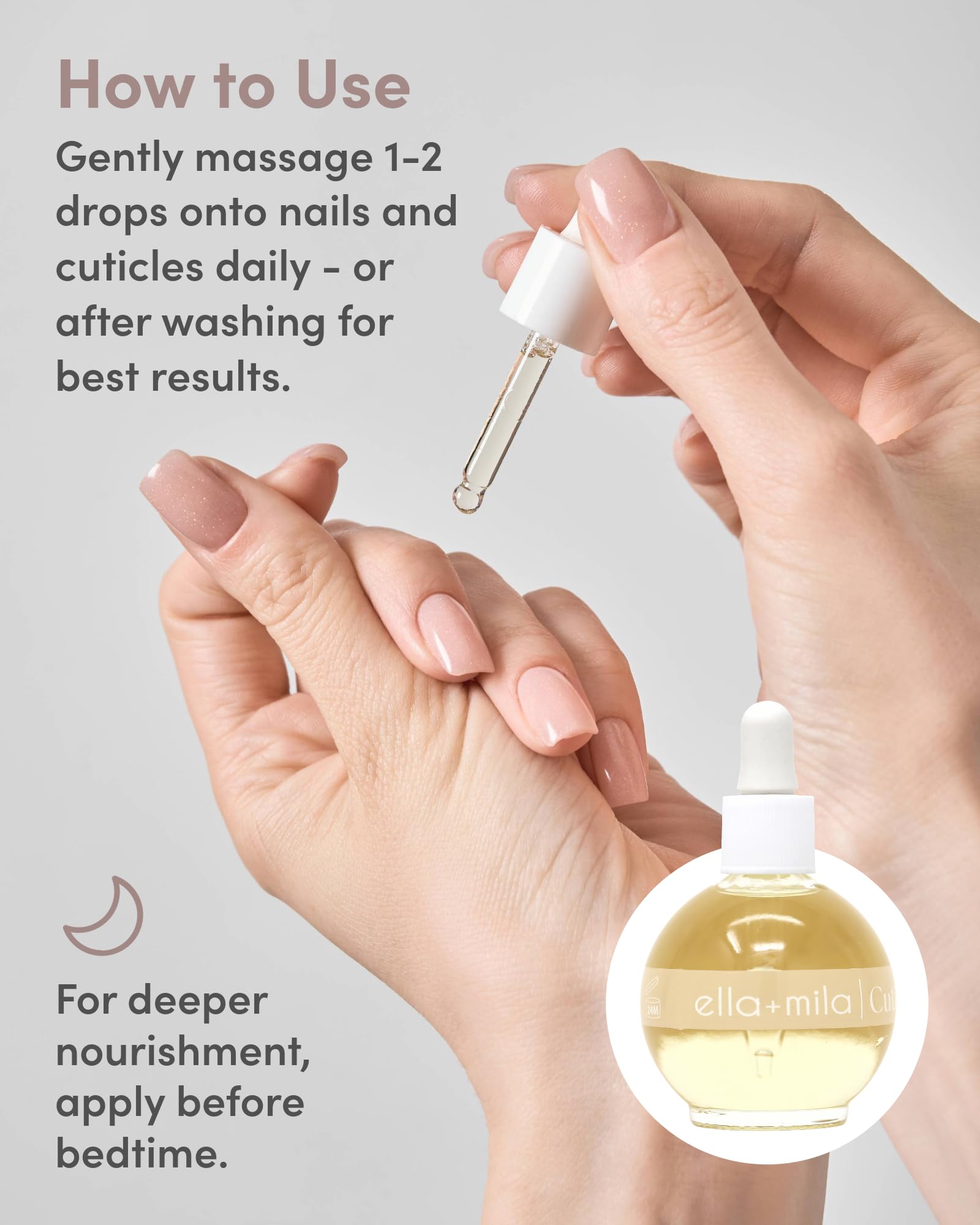 ella+mila USA-made cuticle oil delivers salon-quality results