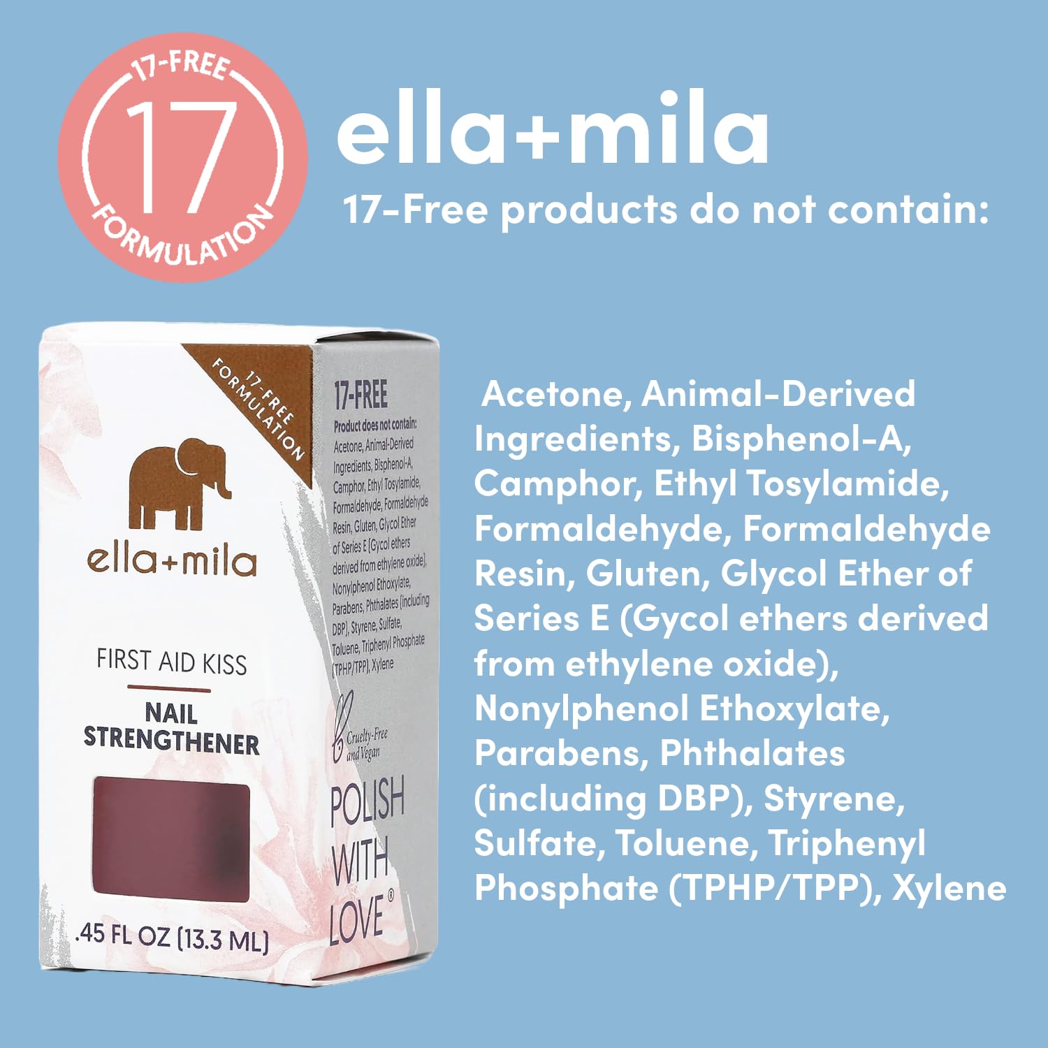 Ella Mila nail care routine with growth treatment for stronger nails.