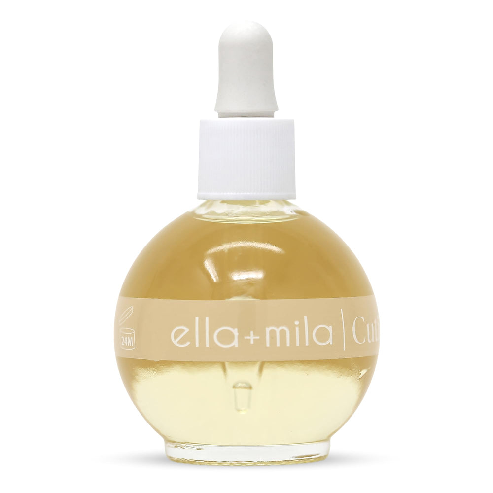 ella+mila Vanilla Dream bottle nourishes dry cuticles with rich hydration