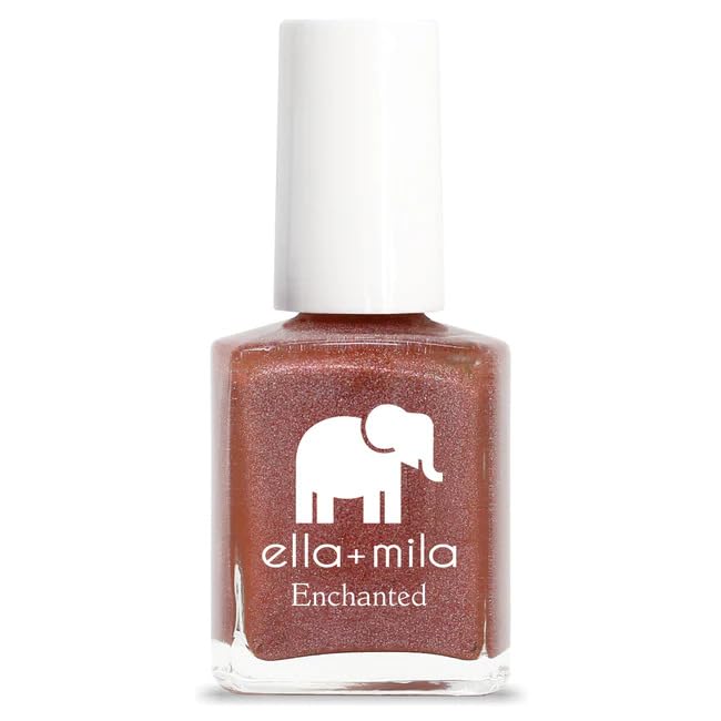 ella+mila Oasis fast-dry nail polish application showcasing vibrant red shade for quick manicures.