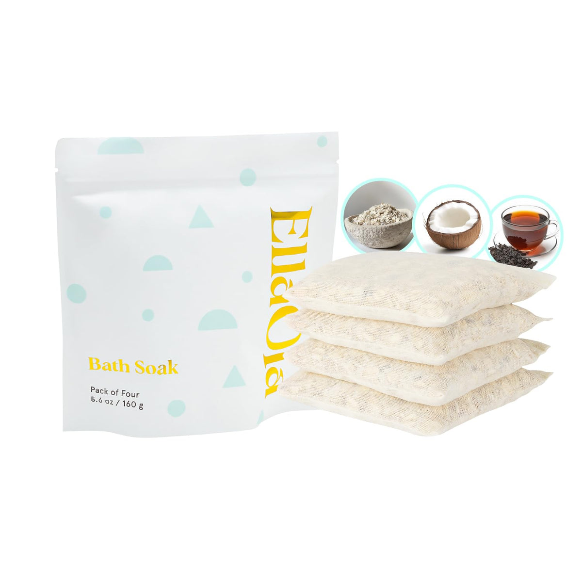 ELLAOLA sachet baño avena para piel suave y calmada.