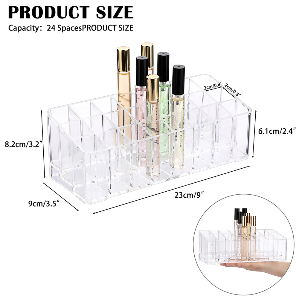 ELLDOO rollerball organizer side-angle highlighting clear acrylic and easy access.