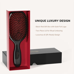 Ellen Evyse brush vent-hole design for gentle scalp massage