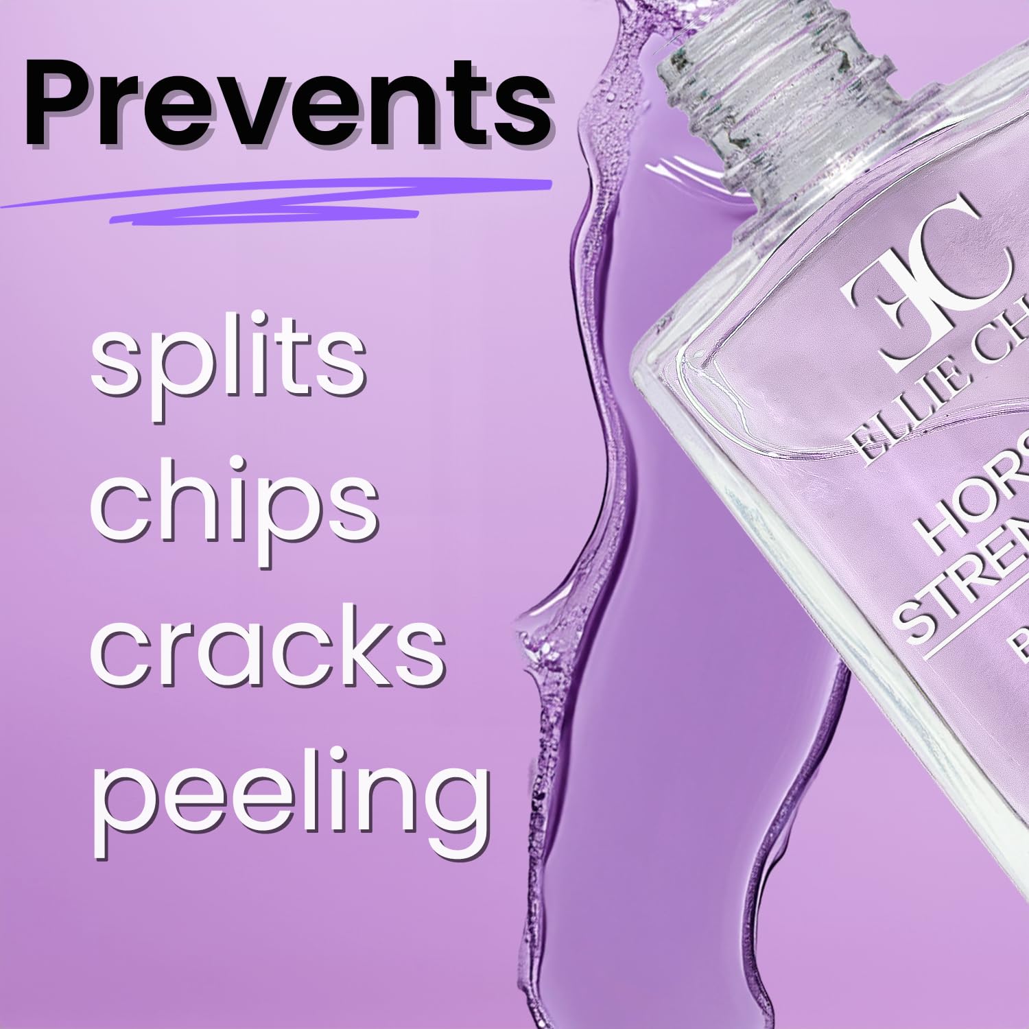 Ellie Chase Horsetail Nail Strengthener, sílice natural fortalece la placa de la uña