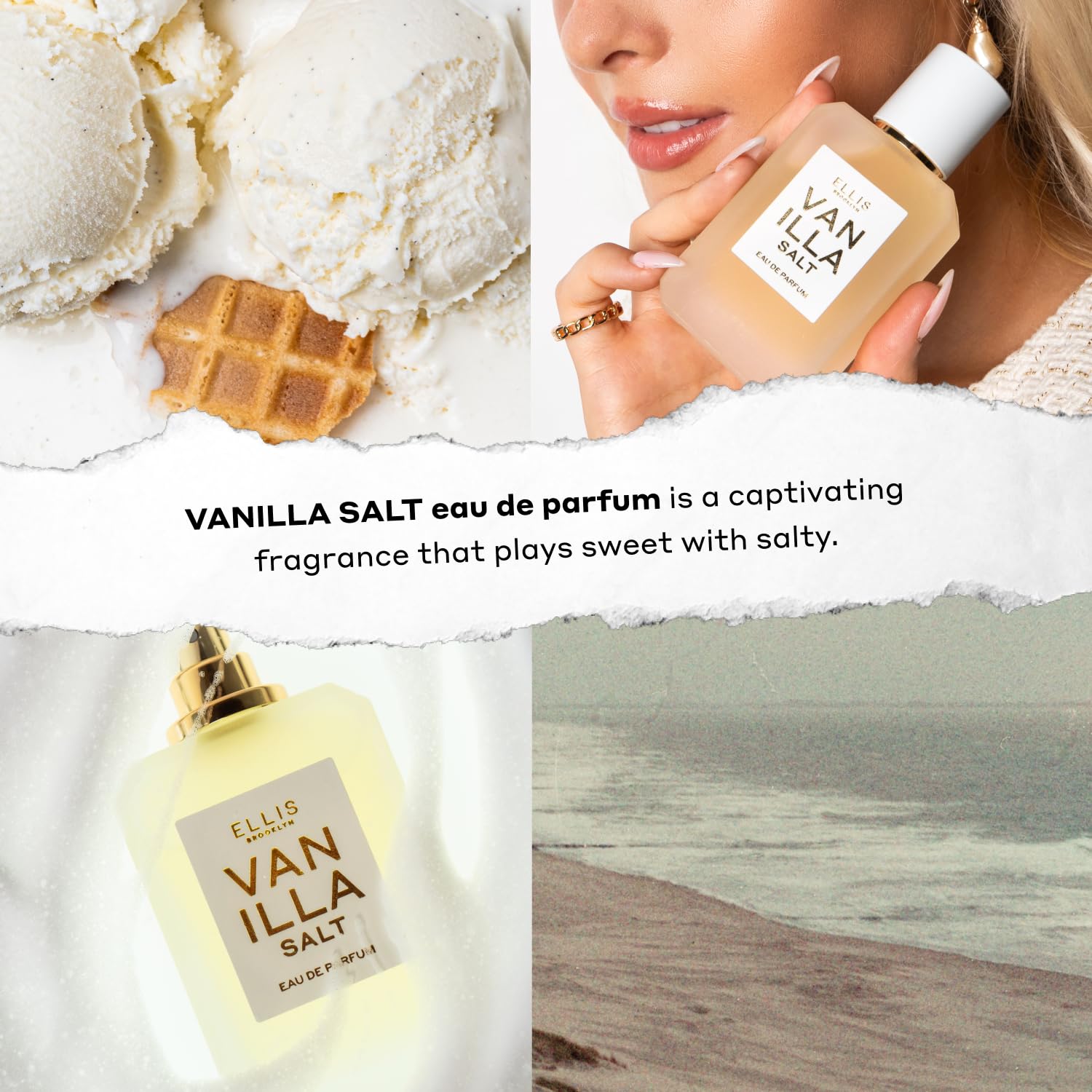 Ellis Brooklyn Vanilla Salt compact bottle featuring Madagascar vanilla note for daily wear.