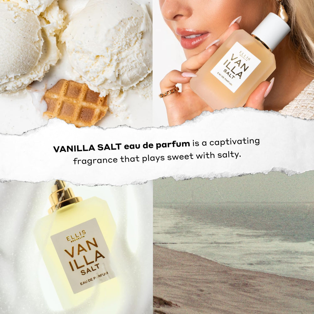 Ellis Brooklyn Vanilla Salt compact bottle featuring Madagascar vanilla note for daily wear.