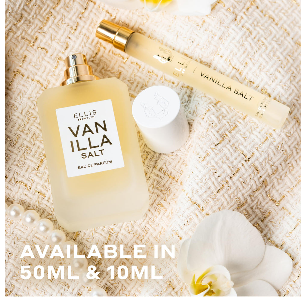 Ellis Brooklyn Vanilla Salt packaging design showing modern, cruelty-free branding.