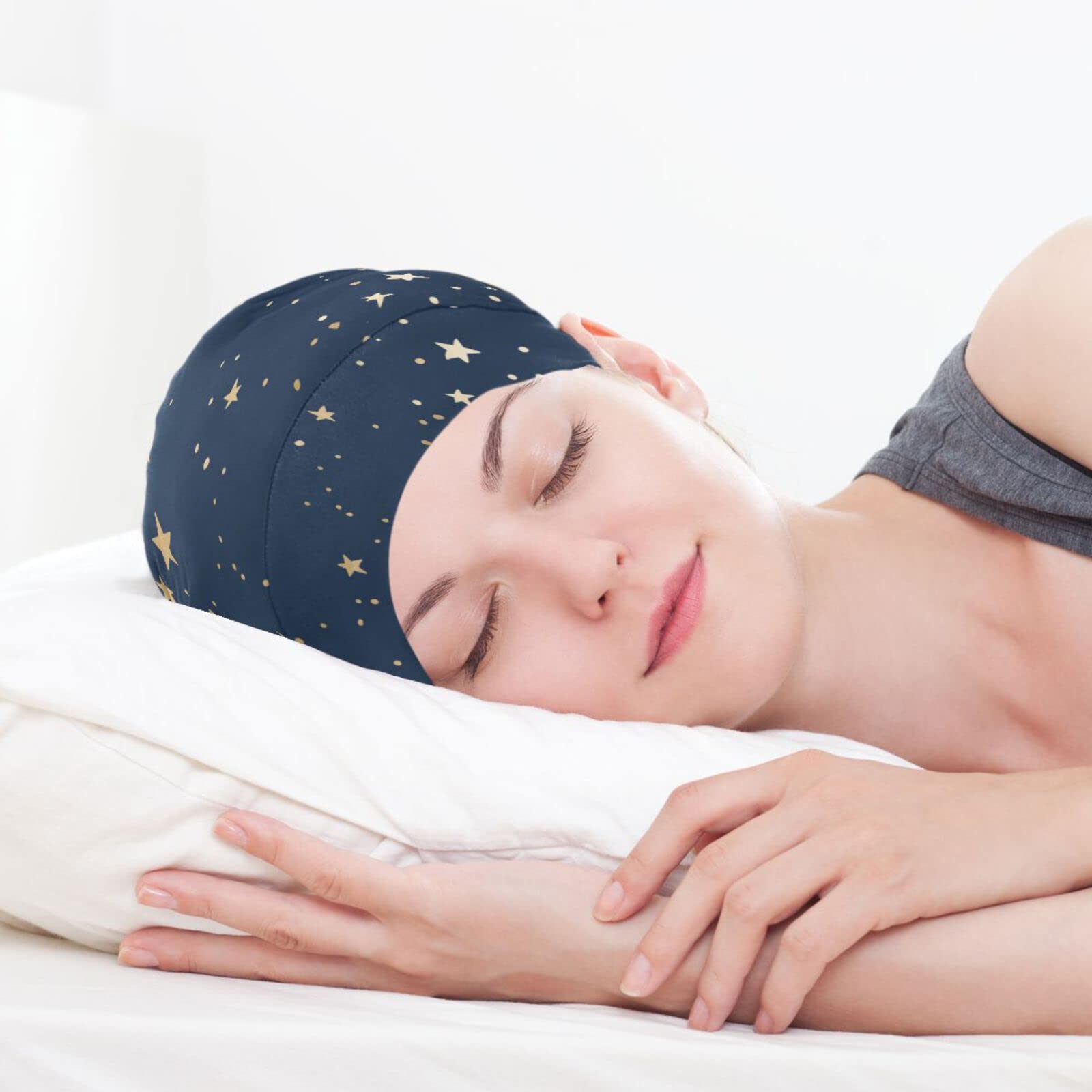 Gorro nocturno ElliTarr para dormir cómodo manteniendo el cabello recogido.
