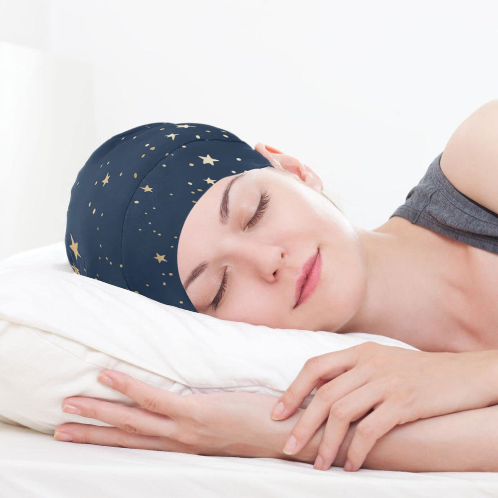 Gorro nocturno ElliTarr para dormir cómodo manteniendo el cabello recogido.