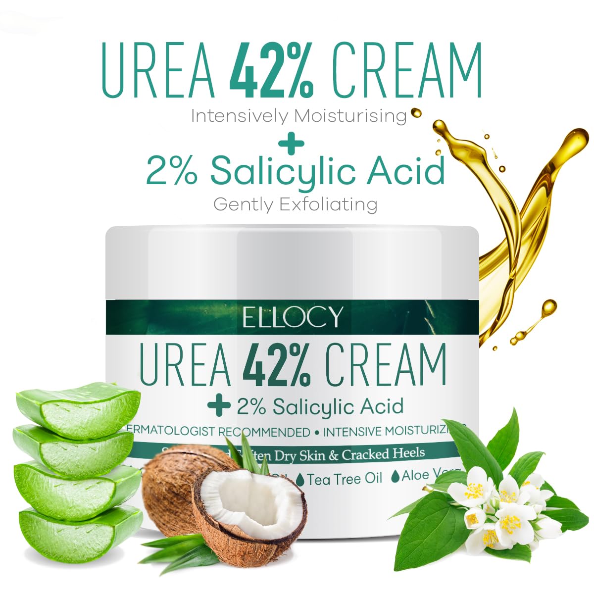 Ellocy Urea Crema para pies: aplicación rápida y fácil en casa.