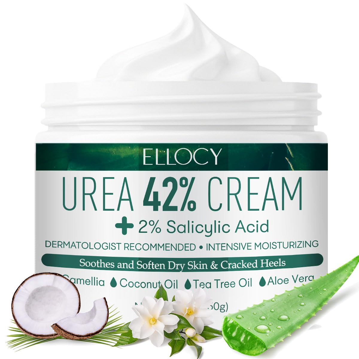 Ellocy Urea Crema para pies: hidratación profunda para piel seca.
