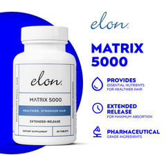 Elon Matrix 5000 capsule close-up for daily hair health