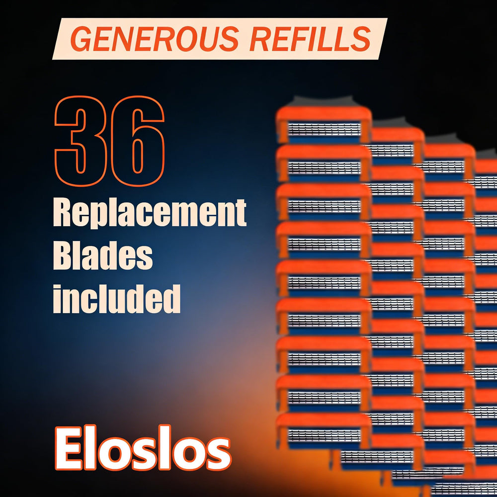 Eloslos induction nano blades close-up for GL-Fusion 5 razors.