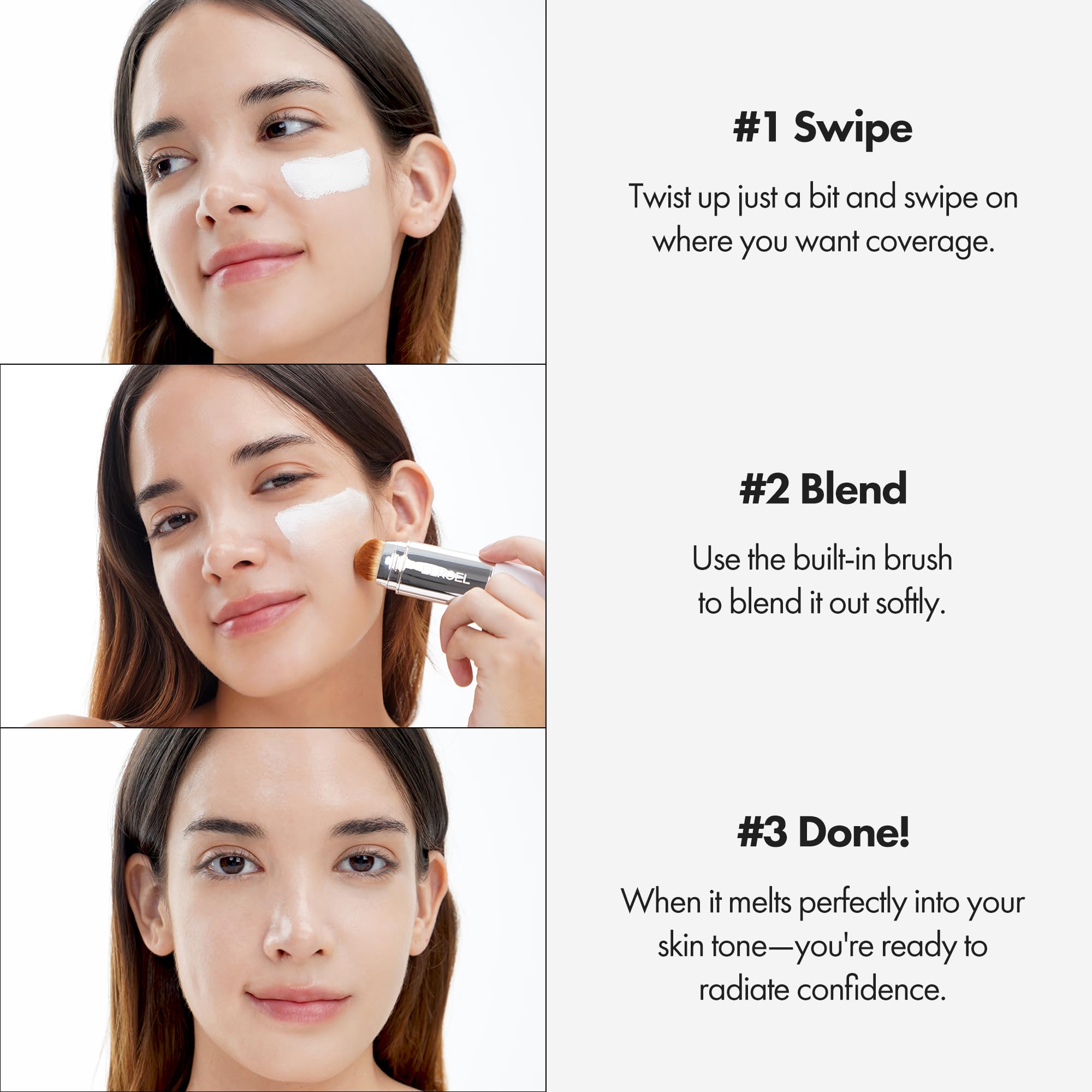 ELROEL Blanc Cover Stick V dual-ended design with balm and brush