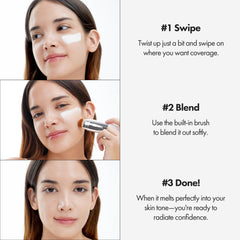 ELROEL Blanc Cover Stick V dual-ended design with balm and brush