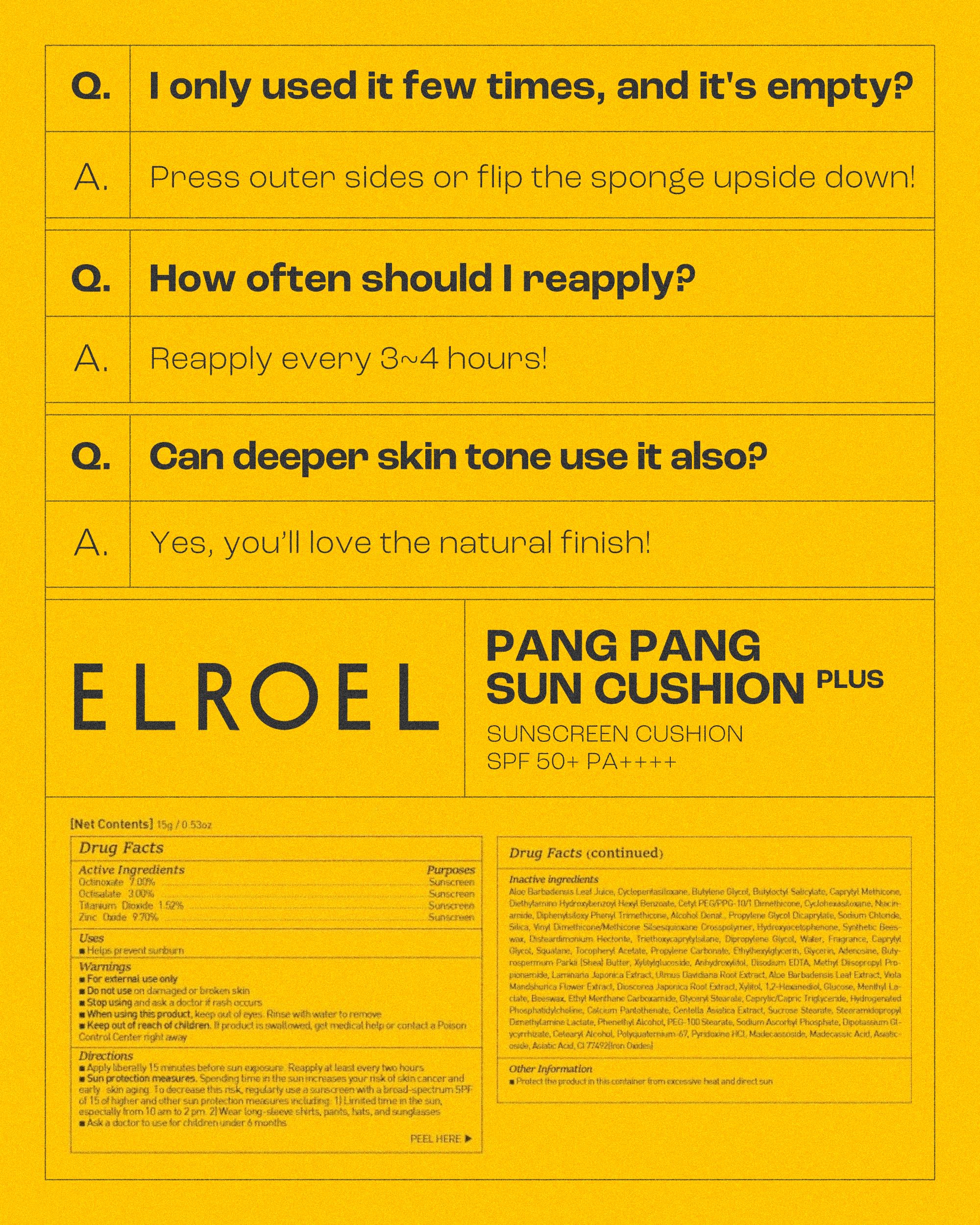 On-skin application showing even coverage without residue using Pang Pang Cushion