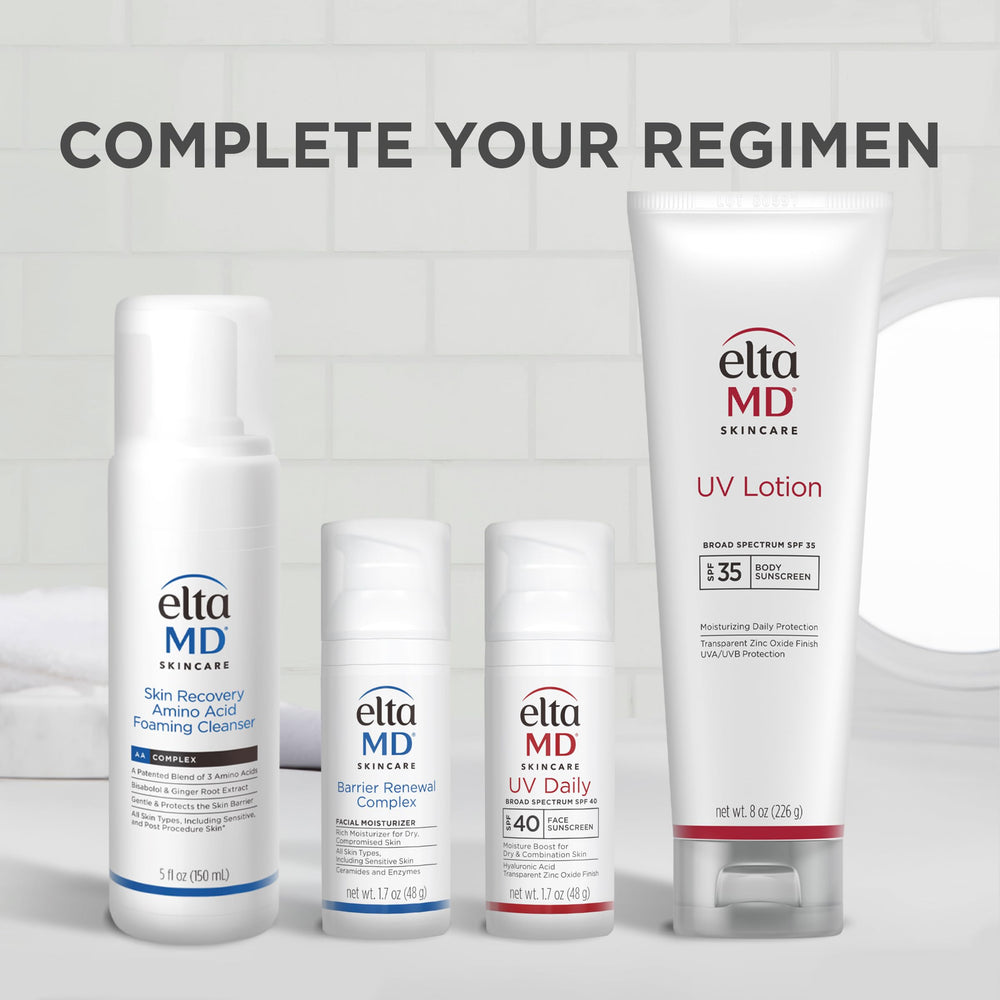 No ash residue finish is characteristic of EltaMD UV Lotion.