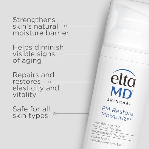 EltaMD AM Therapy Moisturizer texture highlights smooth skin and even tone.