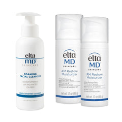 EltaMD Foaming Facial Cleanser dispense highlights gentle cleansing for balanced skin.