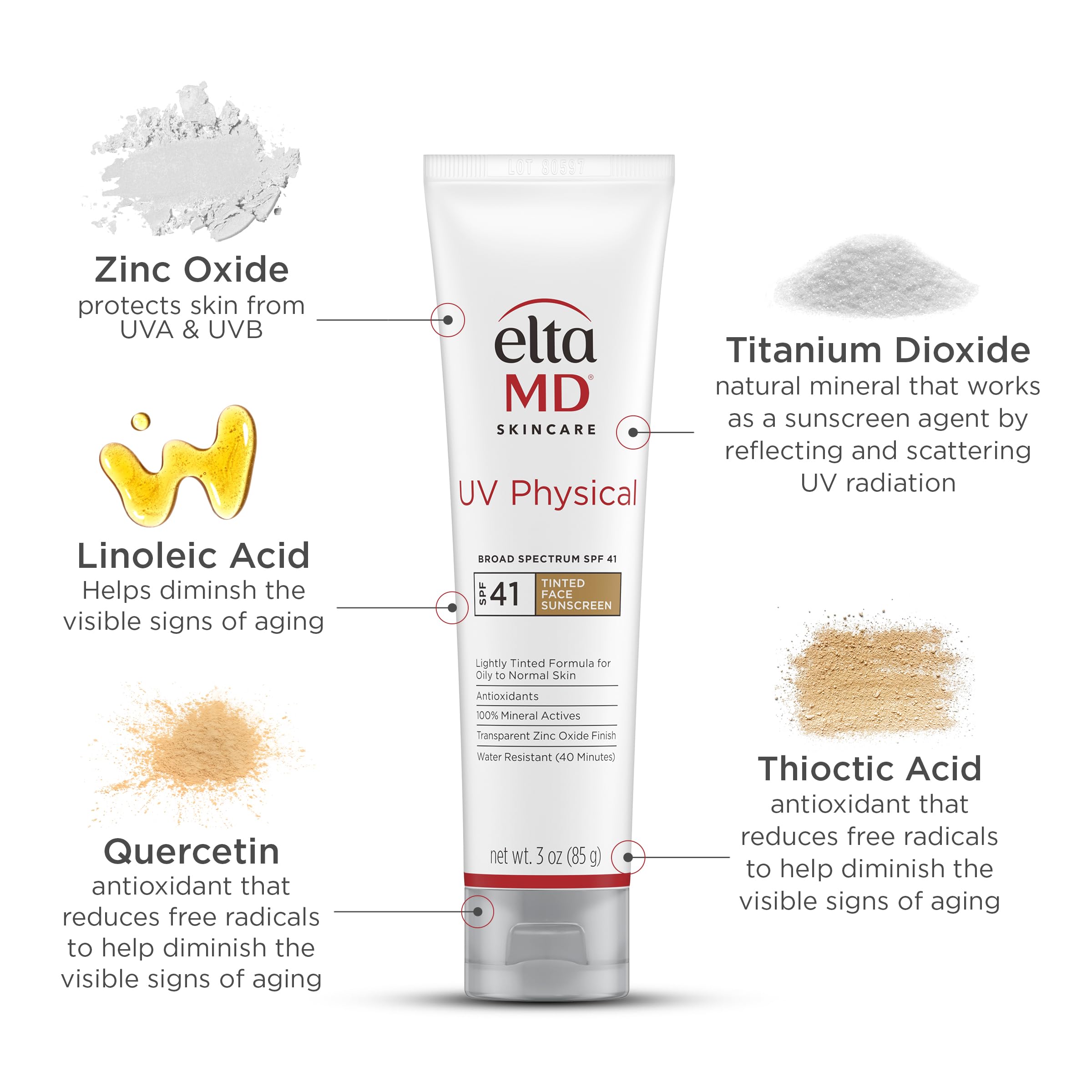 EltaMD fragrance-free, paraben-free bottle appeals to sensitive or reactive skin