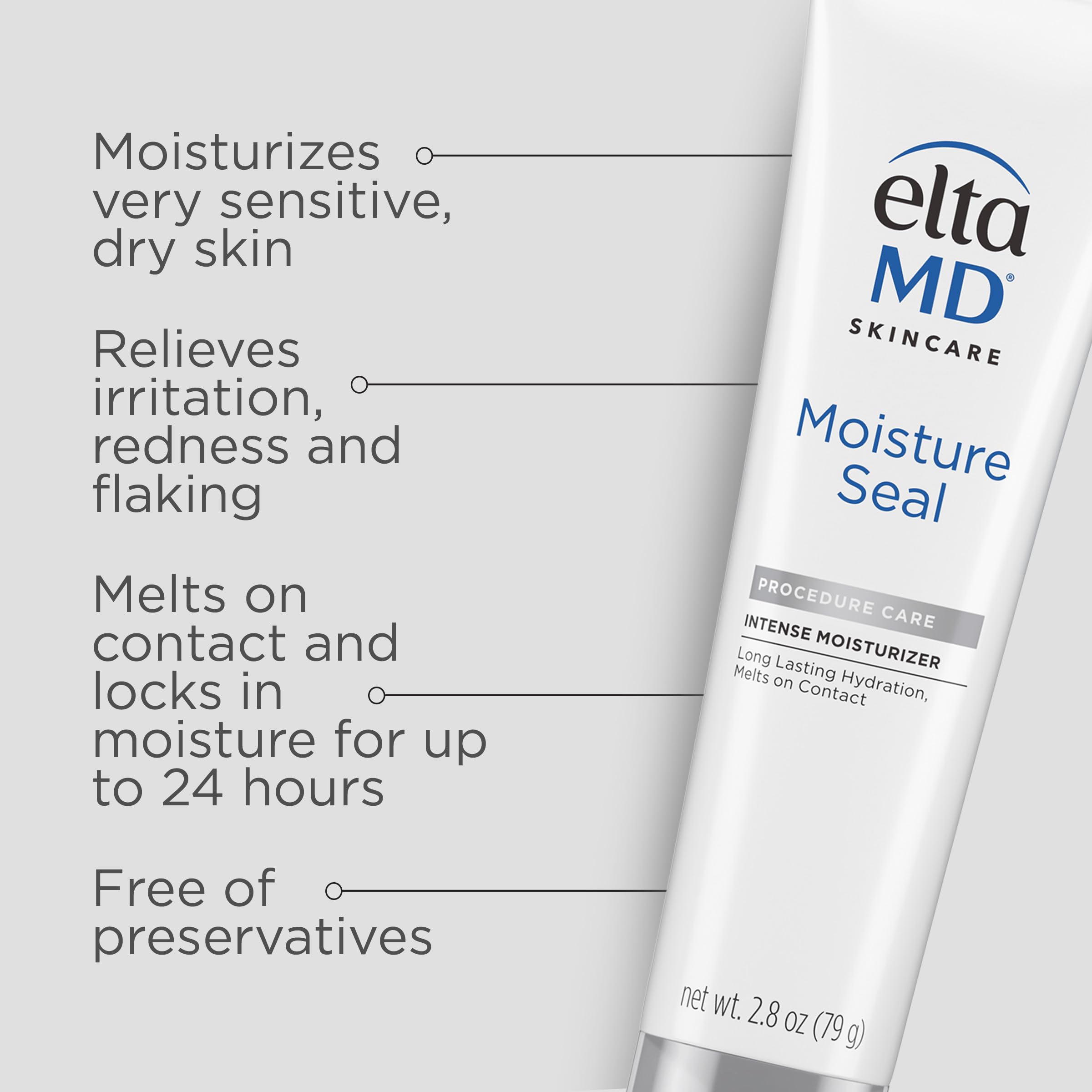 Textura cremosa de EltaMD Moisture Seal para hidratación profunda
