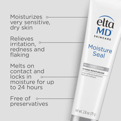 Textura cremosa de EltaMD Moisture Seal para hidratación profunda
