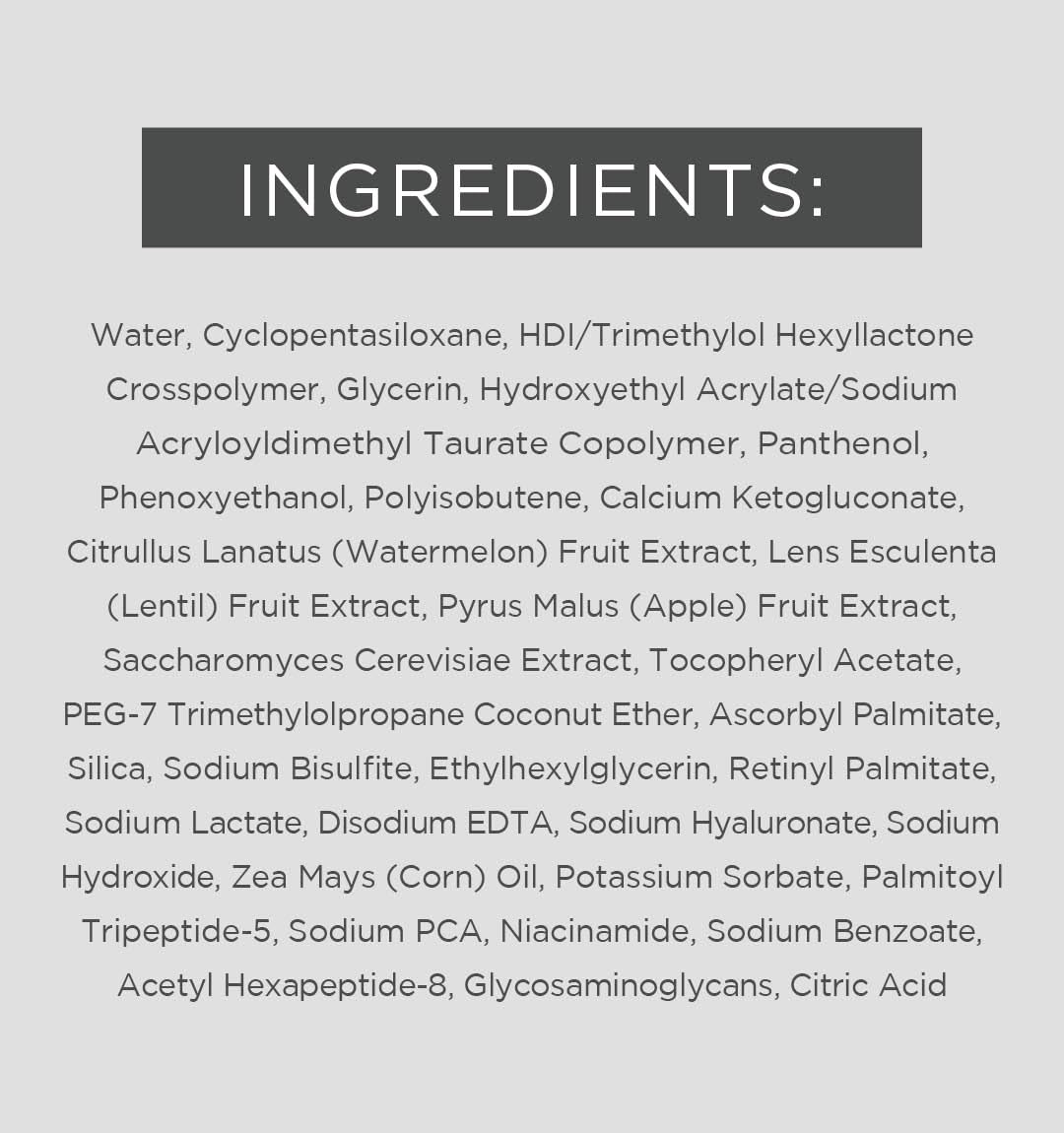Under-eye area application with makeup, using EltaMD Renew Eye Gel.