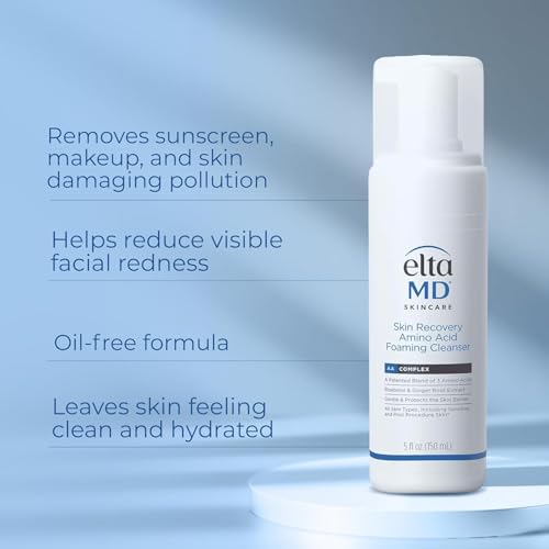 EltaMD Skin Recovery espuma facial, limpieza delicada sin irritación.