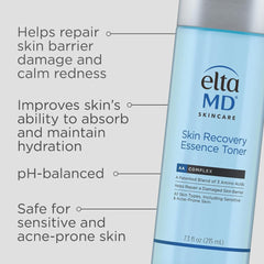 Eltamd Skin Recovery Essence Toner ingredients malachite close-up for detox and barrier support.