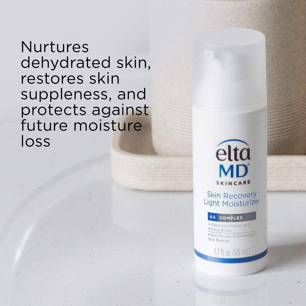 EltaMD Skin Recovery Light offers a non greasy finish on the skin.