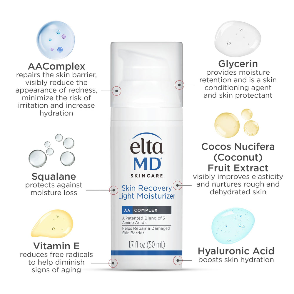 EltaMD Skin Recovery Light may help redness relief on sensitive skin.