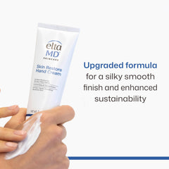 Eltamd Skin Restore Hand Cream texture close-up reveals silky, non-sticky absorption.