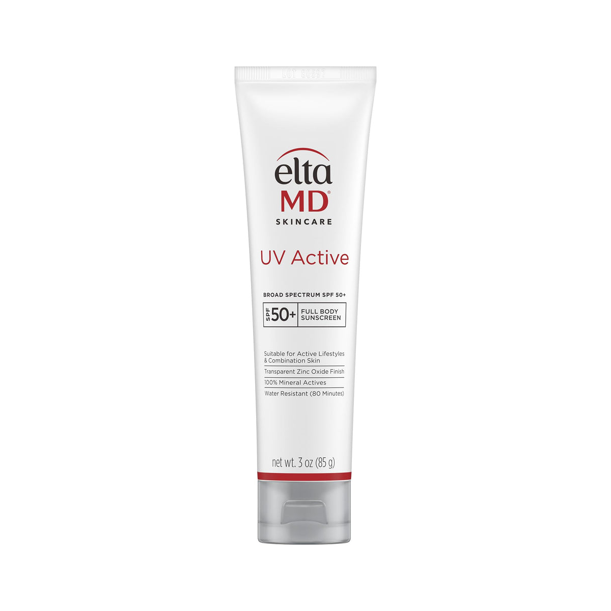 EltaMD UV Active sunscreen bottle front view for active outdoor protection.