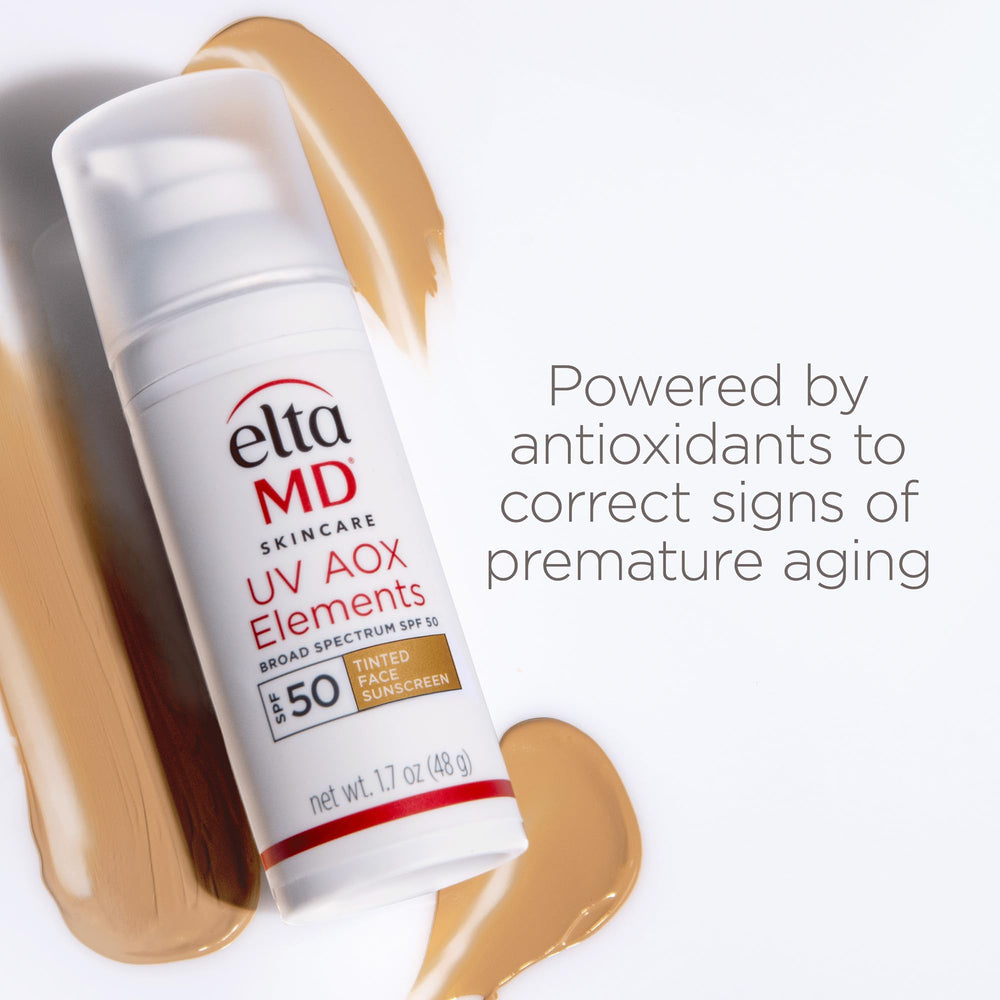 EltaMD UV AOX Elements dry-skin friendly daily moisturizer with tint.