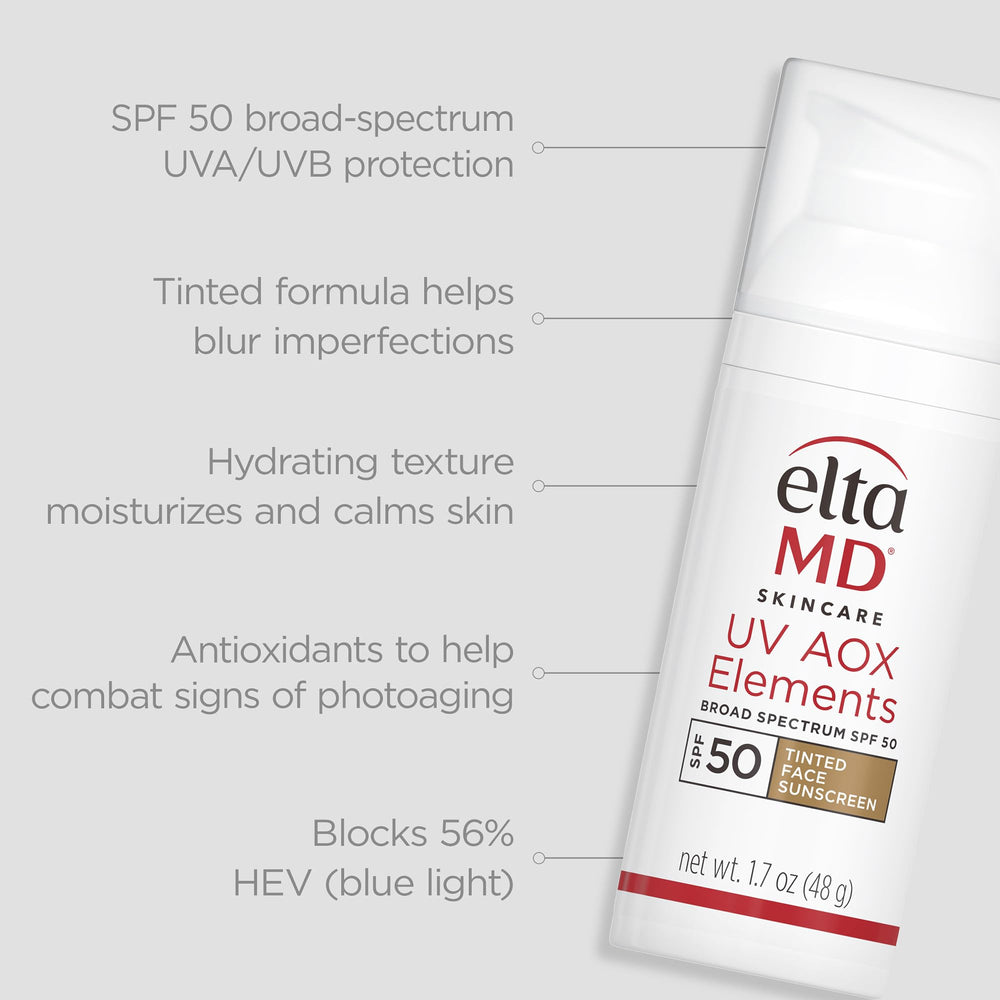 EltaMD UV AOX Elements tinted cream swirl on skin for a more even tone.