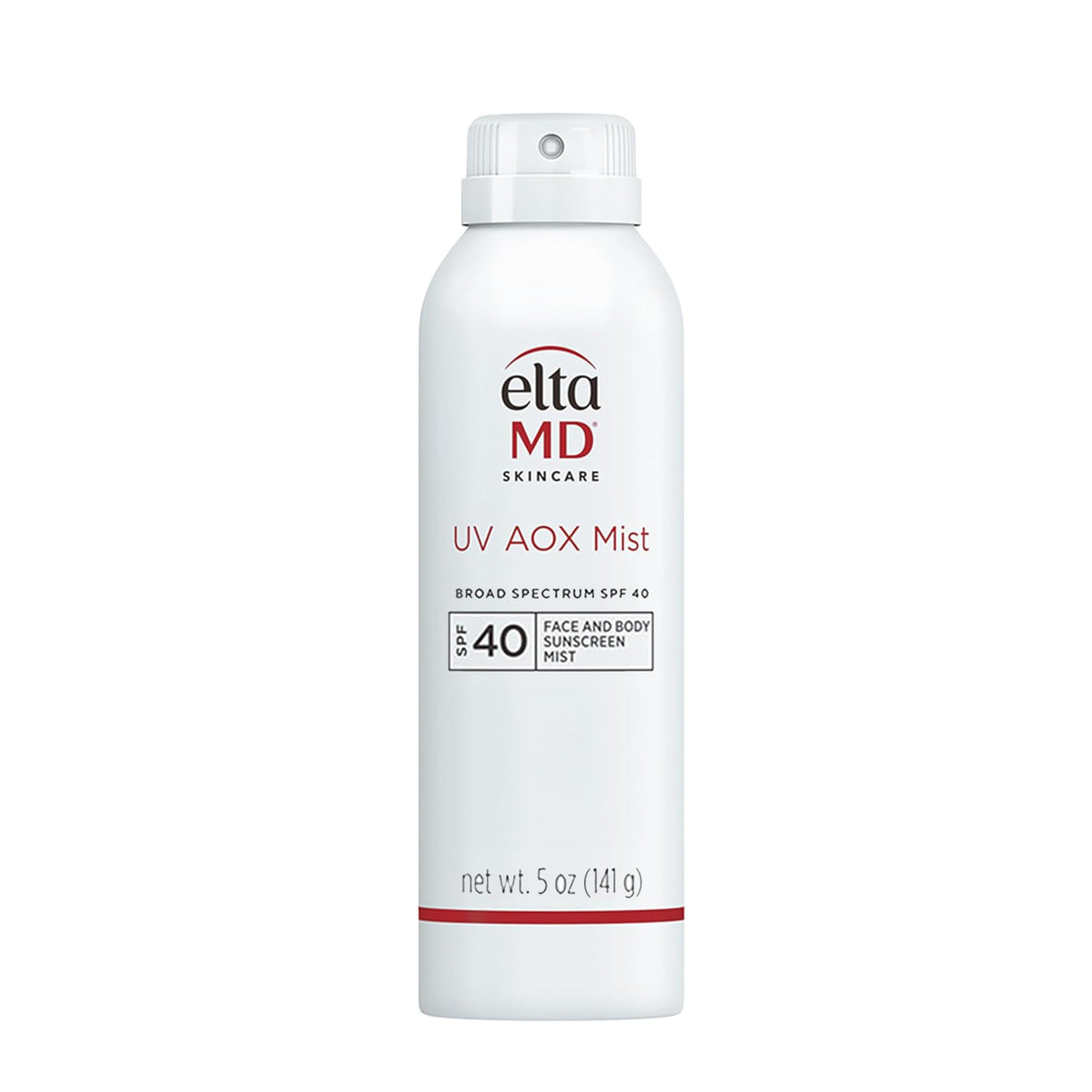 EltaMD UV AOX Mist bottle frontal view highlighting SPF 40 protection