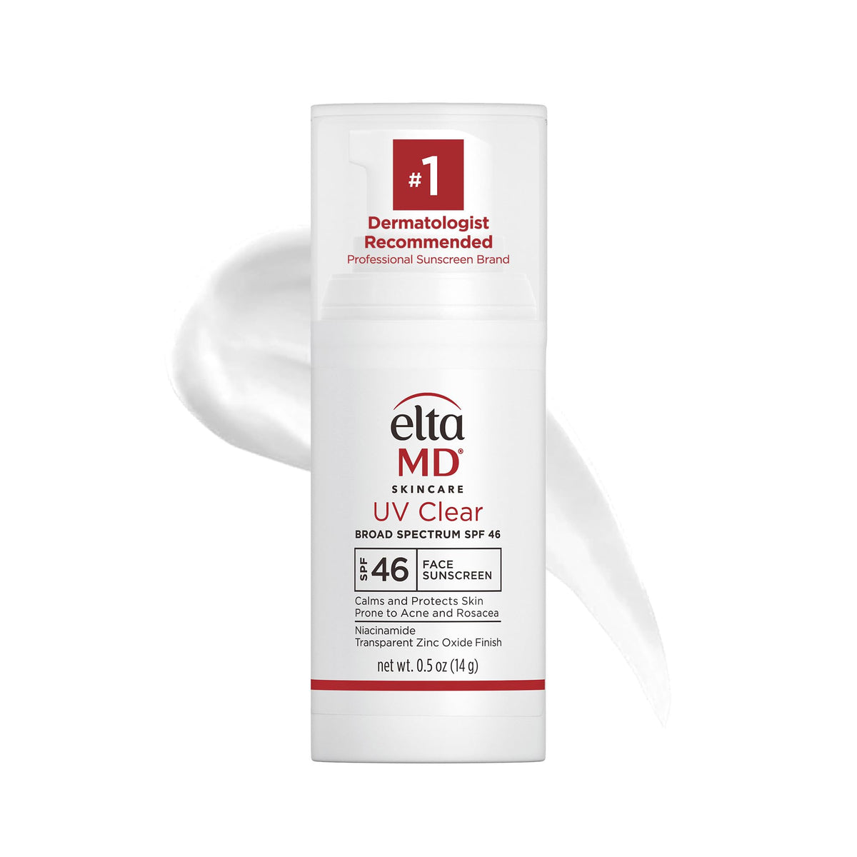 EltaMD UV Clear con SPF 46 protege la cara sin residuo blanco.