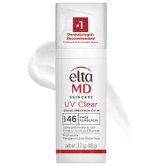 EltaMD UV Clear SPF 46 bottle front view offering daily sun protection with a lightweight feel.
