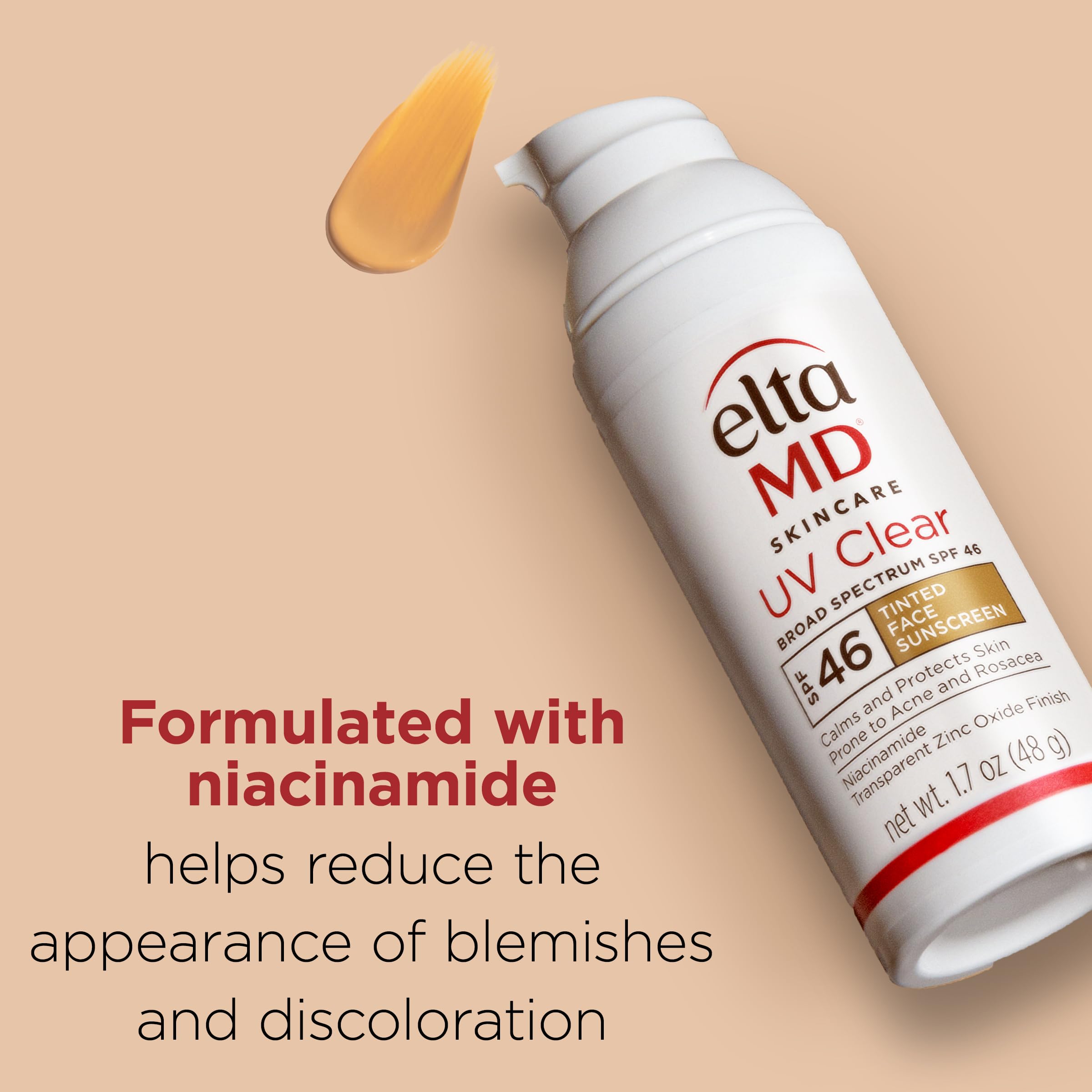 EltaMD UV Clear SPF 46 bottle on bag reveals easy daily skin protection.