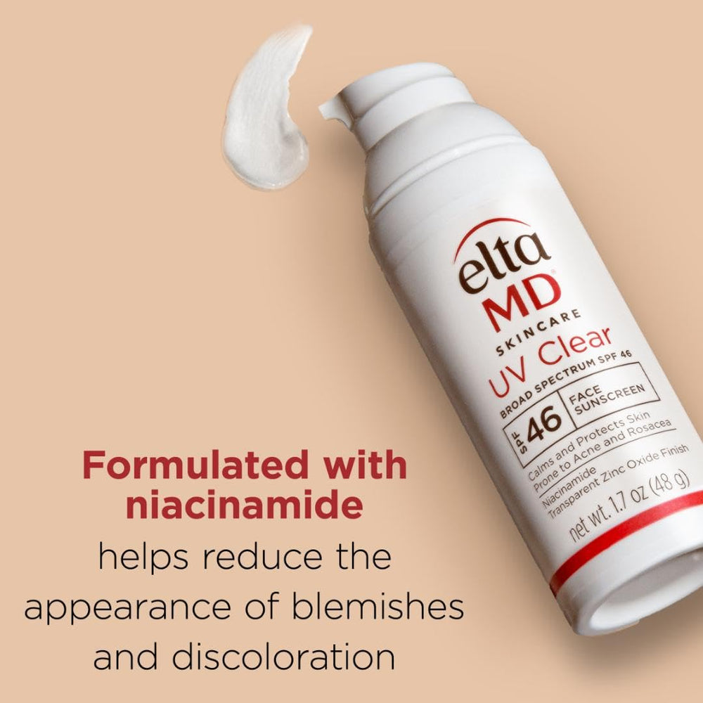 Travel-size pump bottle of EltaMD UV Clear makes sun protection easy on the go.