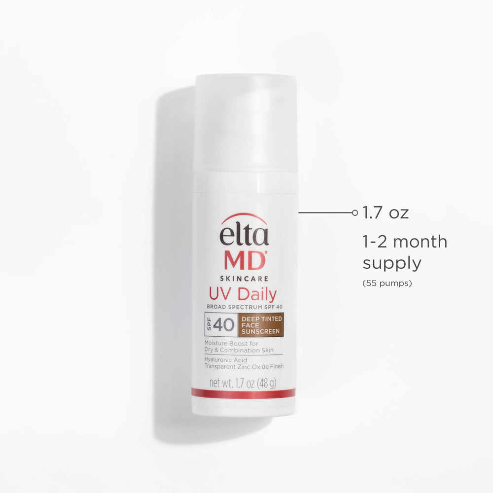 EltaMD UV Daily Deep Tint fragrance-free formula suits sensitive skin.