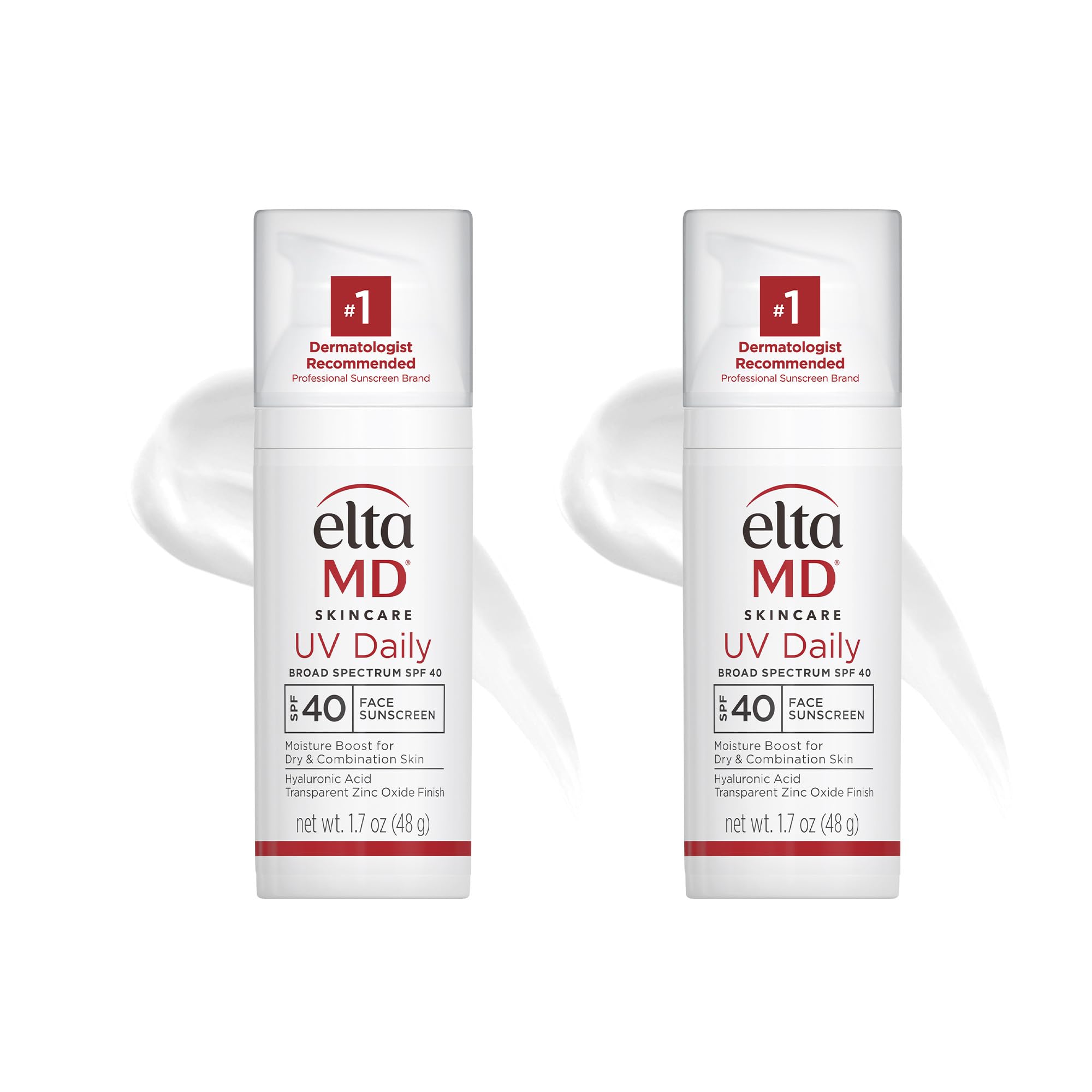 EltaMD UV Daily SPF 40 bottle pump provides daily mineral protection for dry skin.